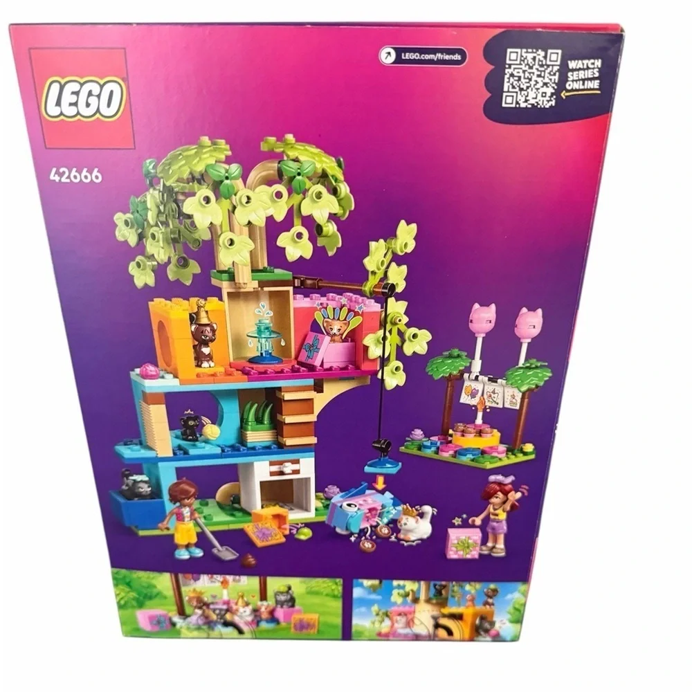 LEGO Friends Cat Birthday Party & Tree House Set 42666 321pcs NWT